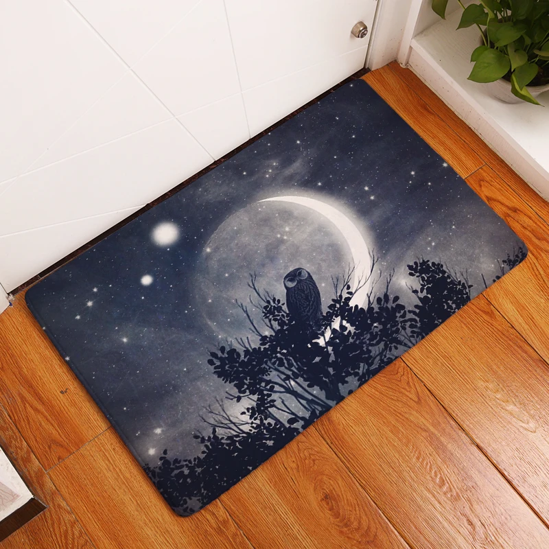 2017 противоскользящие ковры с принтом Луны кухонные коврики для дома гостиной 40x60