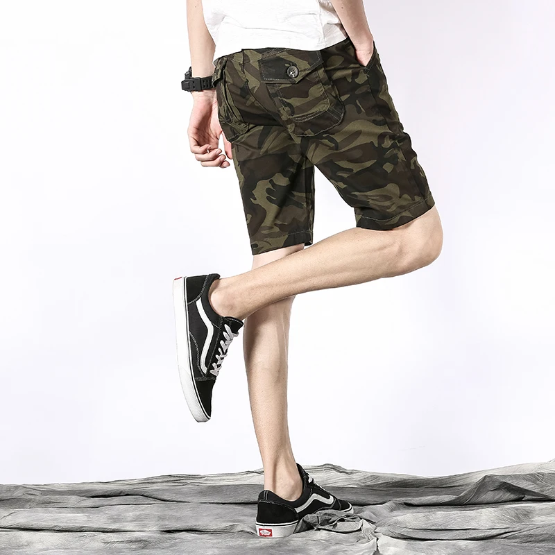 2018 новые летние камуфляжные карго шорты мужские свободные военные брюки размер