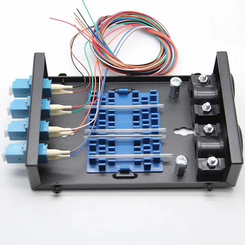 2 шт. 8-жильный волоконно-оптический концевой блок полный комплект LC pigtail и адаптер