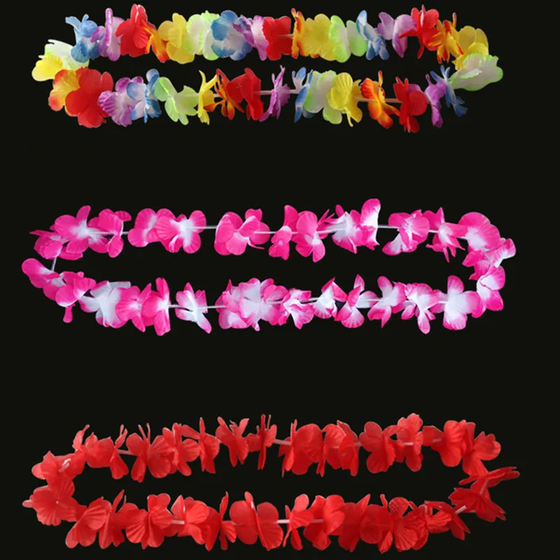 Hawaii Flower Lei Hula Headband Garland Wreath Wristbands Women Girls Summer Holiday Party Favors Birthday|favors|favors party |