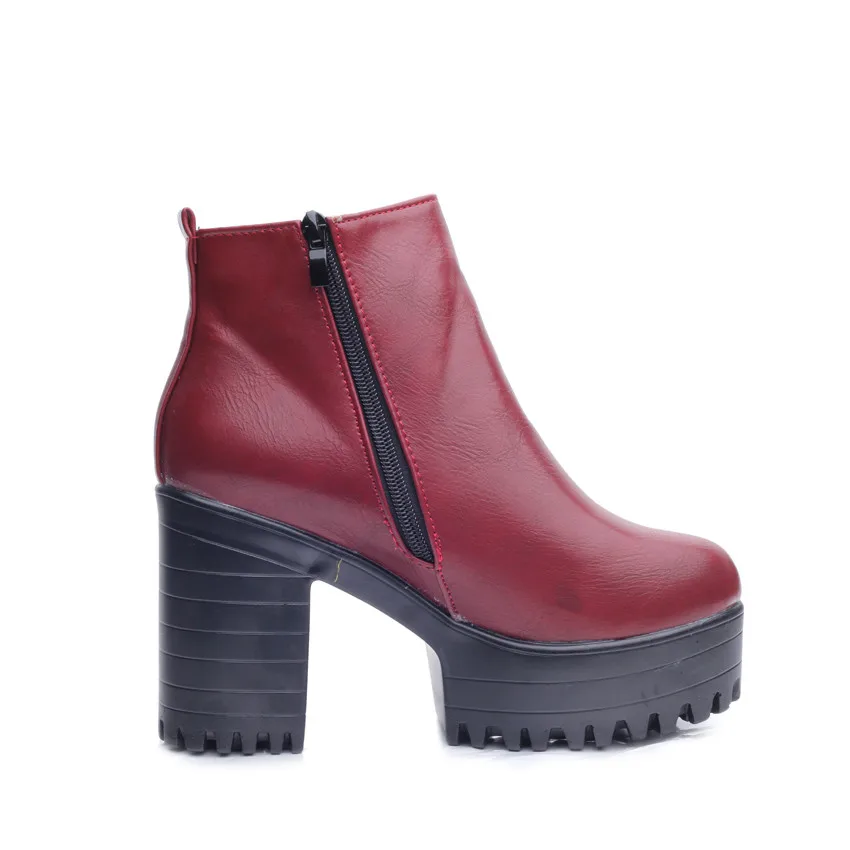 Модные женские сапоги botas mujer на квадратном каблуке и платформе zapatos высокие