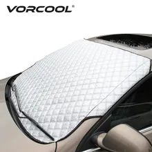 Vorcool Защита от солнца на лобовое стекло автомобиля универсальная защита от дождя, льда, снега Защита от солнца, УФ тепло, переднее окно, Толстая Крышка для автомобиля, внедорожника Vorcool Защита от солнца на лобовое стекло автомобиля универсальная защита от дождя, льда, снега Защита от солнца, УФ тепло, переднее окно, Толстая Крышка для автомобиля, внедорожника