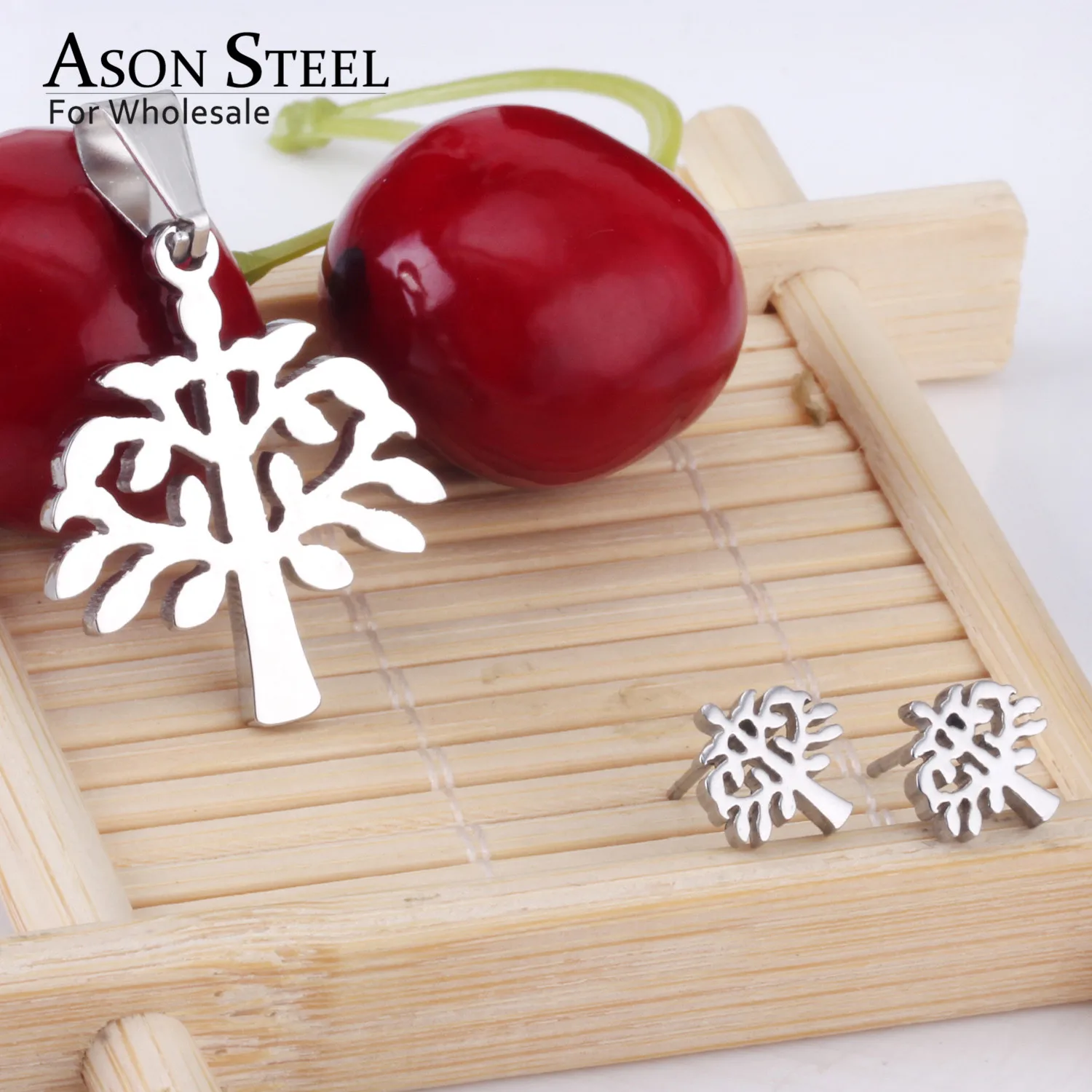 Комплект женских ювелирных украшений ASONSTEEL Top 316L из нержавеющей стали золотого
