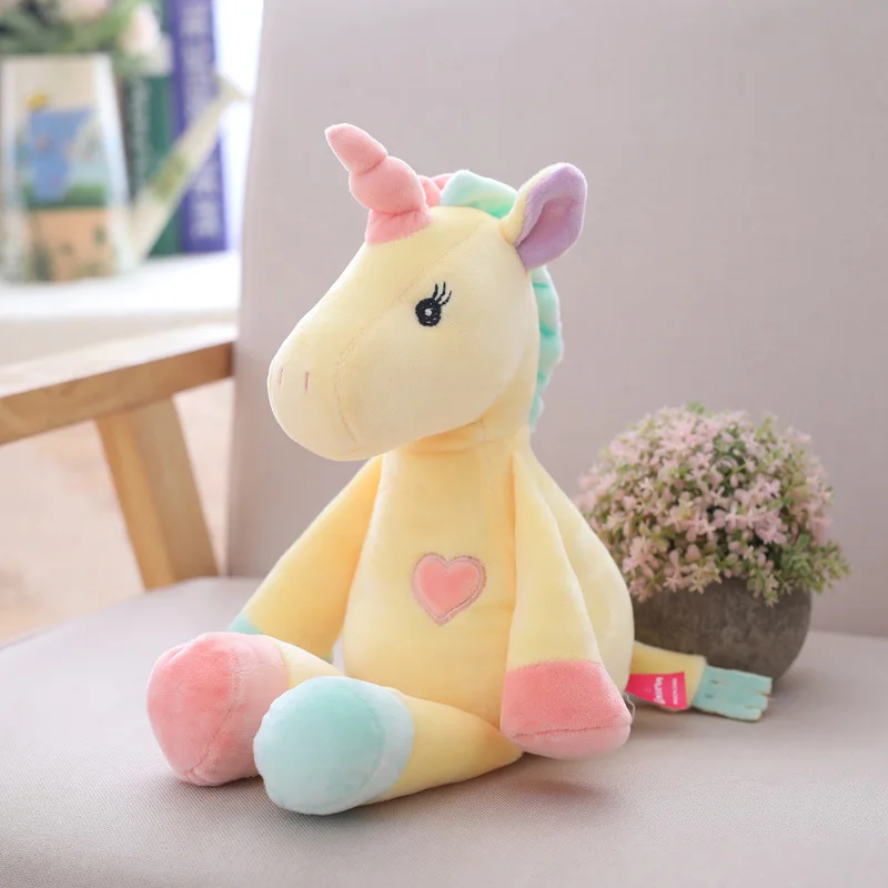 32CM Плюшевая Радужная игрушечный Единорог Unicornio мягкая чучела Животные Кукла "Сова" игрушки для детей маленьких девочек Рождественский фантастический подарок - Цвет: 32CM