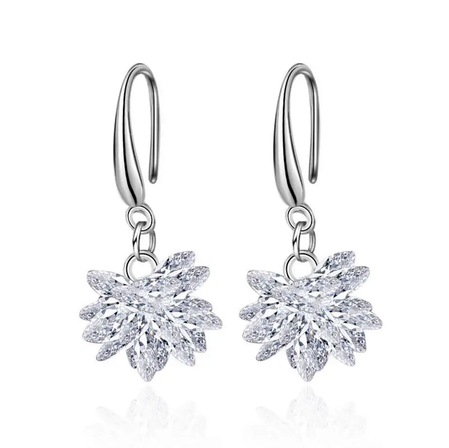 Новинка 925 женские серебряные серьги с кристаллами от Swarovski новые женские серьги с именем снежного шара набор для близнецов микро-ювелирные изделия