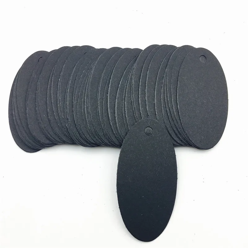 

100 шт./лот, белый, черный, коричневый, крафт-бумага, бирки, сделай сам, мини пищевая этикетка, овальная форма, свадебная карта, пустая цена