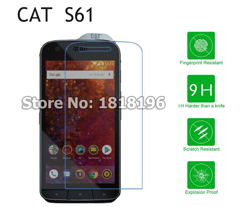 Закаленное стекло пленка для CAT S61 Защитная экрана 9H закаленное защитное