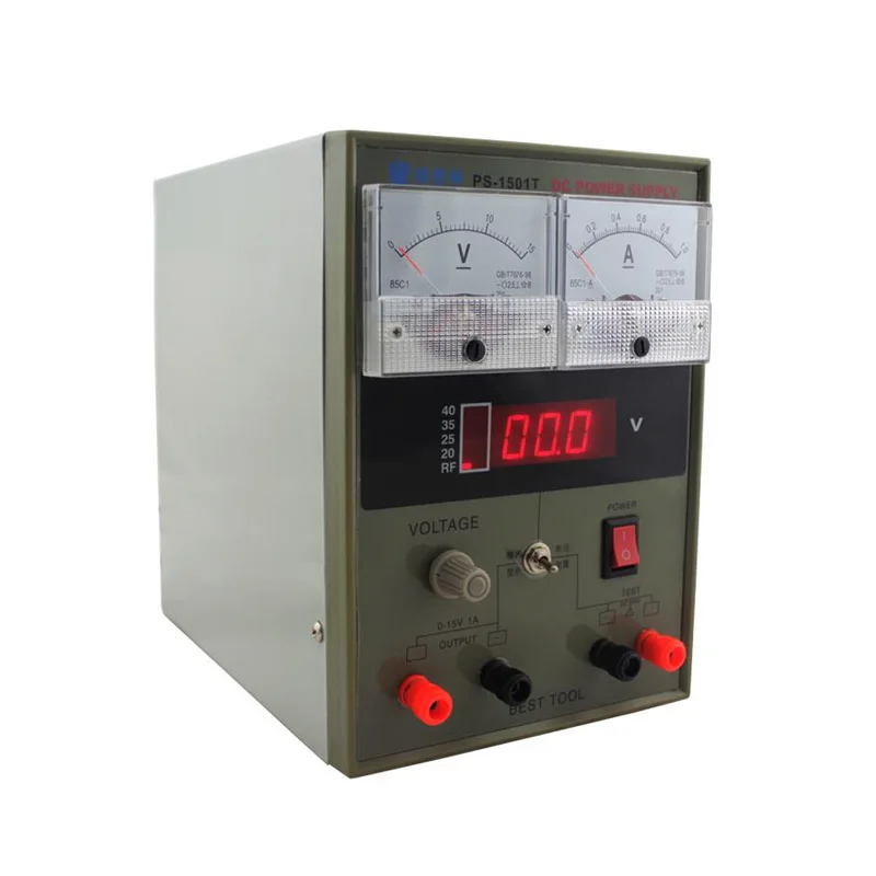PS 1501T 15V 1A DC Регулируемый источник питания для лаборатории и школы|regulated power|regulated