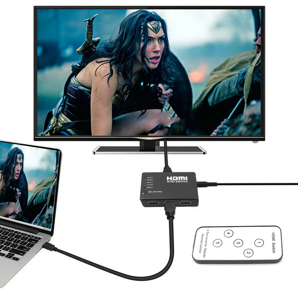5 портов 4K* 2K 1080P Переключатель HDMI Переключатель Селектор 3x1 разветвитель коробка Ultra HD для Xbox PS3 PS4 мультимедиа горячая распродажа