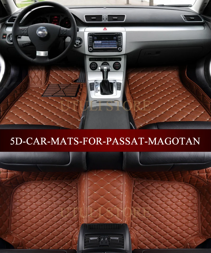 Кожаные автомобильные коврики для Volkswagen Passat Magotan CC B8 B7 B6 B5 подходят любых погодных условий пола|car floor mats|floor