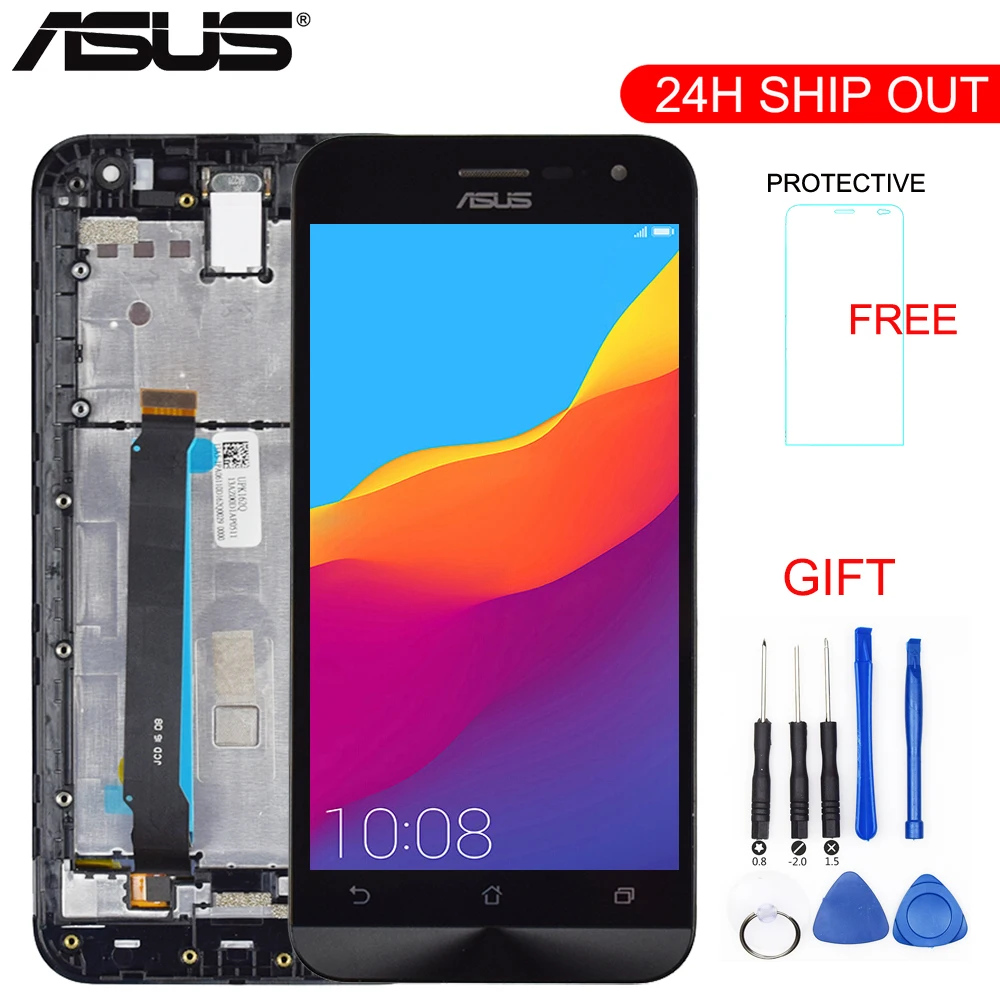 Оригинальный ЖК дисплей 5 0 дюйма для ASUS ZE500CL Z00D сменный с рамкой Zenfone 2 сенсорный