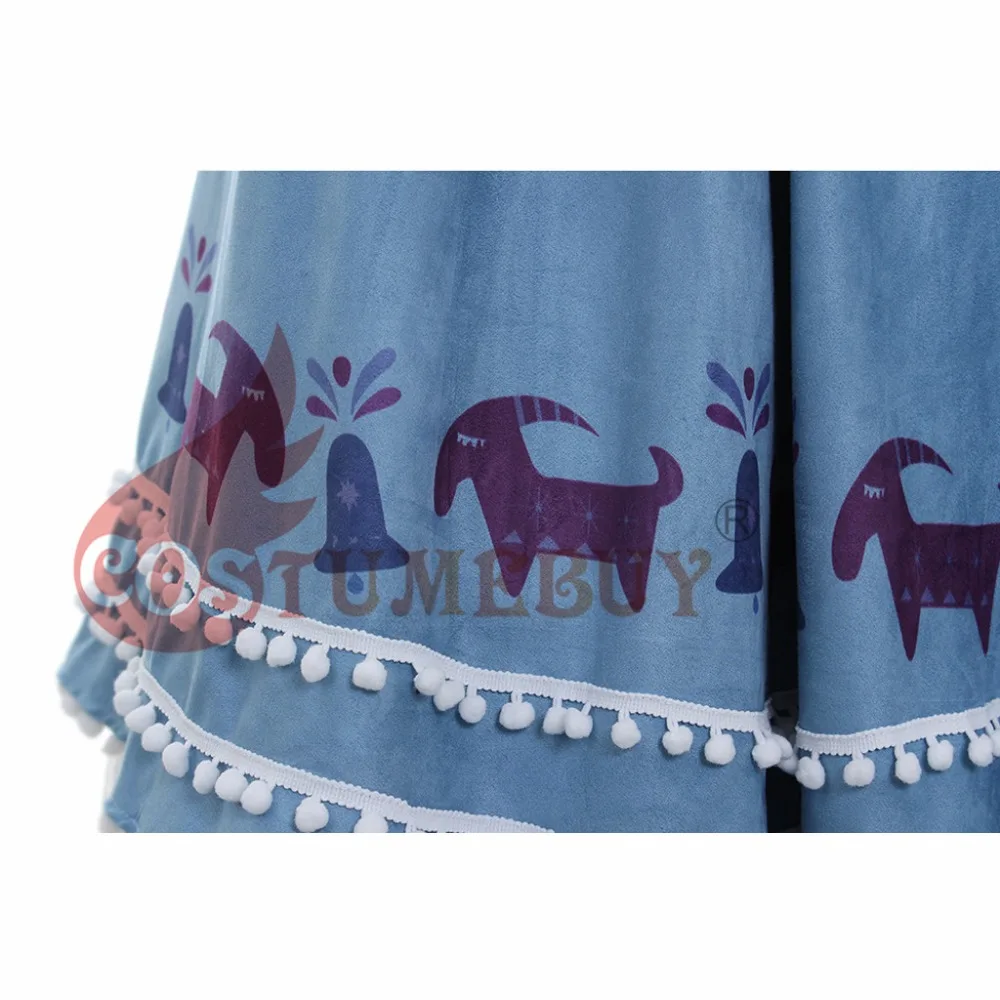 Costumebuy Олаф Приключения Принцесса Анна платье Снежная королева Эльза Косплей для взрослых женщин девушка костюм Хэллоуин карнавальный костюм