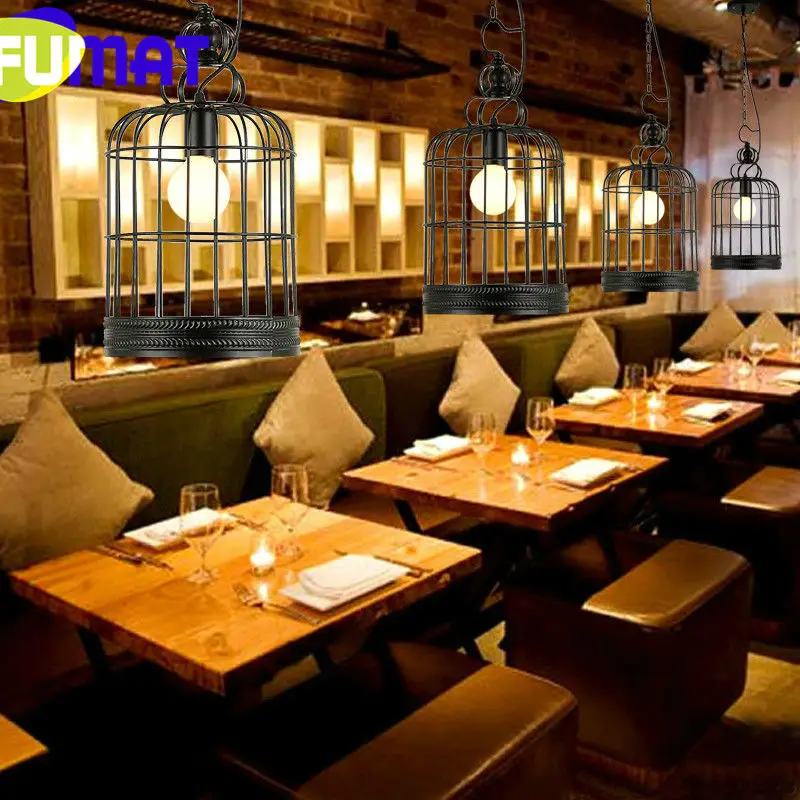 Подвесной светильник FUMAT винтажный подвесной в стиле ретро черная Подвесная