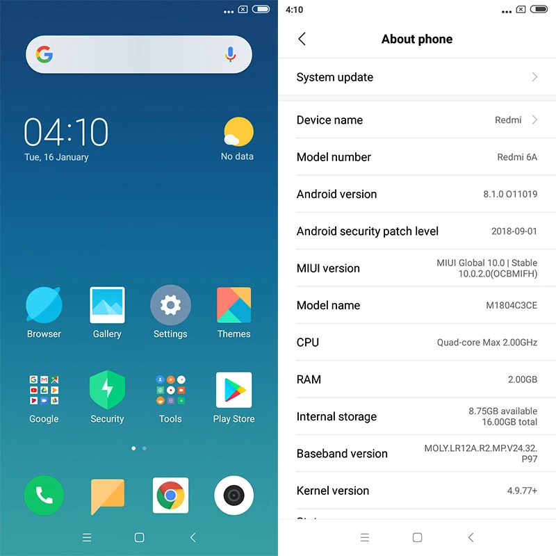 Глобальная версия Xiaomi Redmi 6A 6 A 2GB 16GB смартфон Helio A22 четырехъядерный 5 45 "13.0MP
