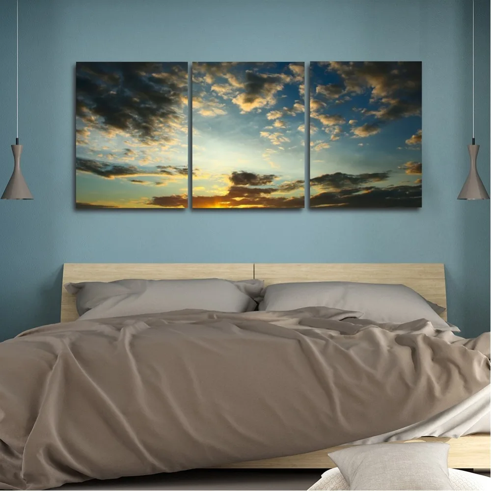 Без рамки Aurora Clouded Sunrset Scenic Canva картина на стену Unigue для гостиной спальни