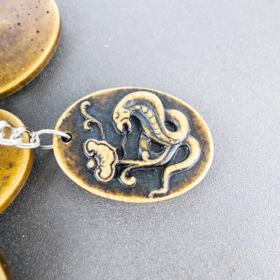 Змея брелок для ключей с 12 знаками Зодиака в винтажном стиле|Брелоки| |