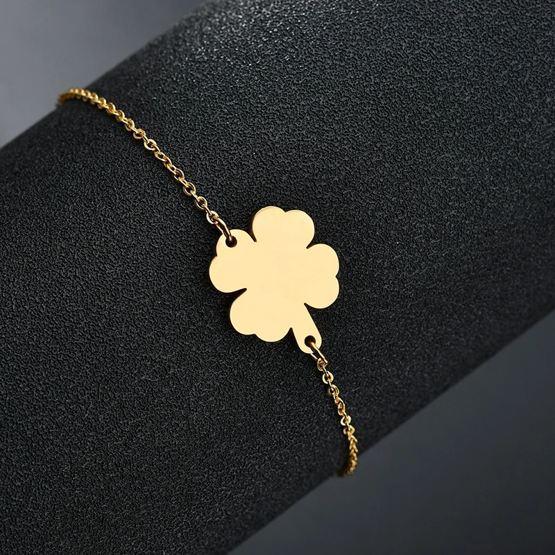 Браслет цепочка Nextvance с подвеской на удачу в виде четырех листьев длиной 7 дюймов