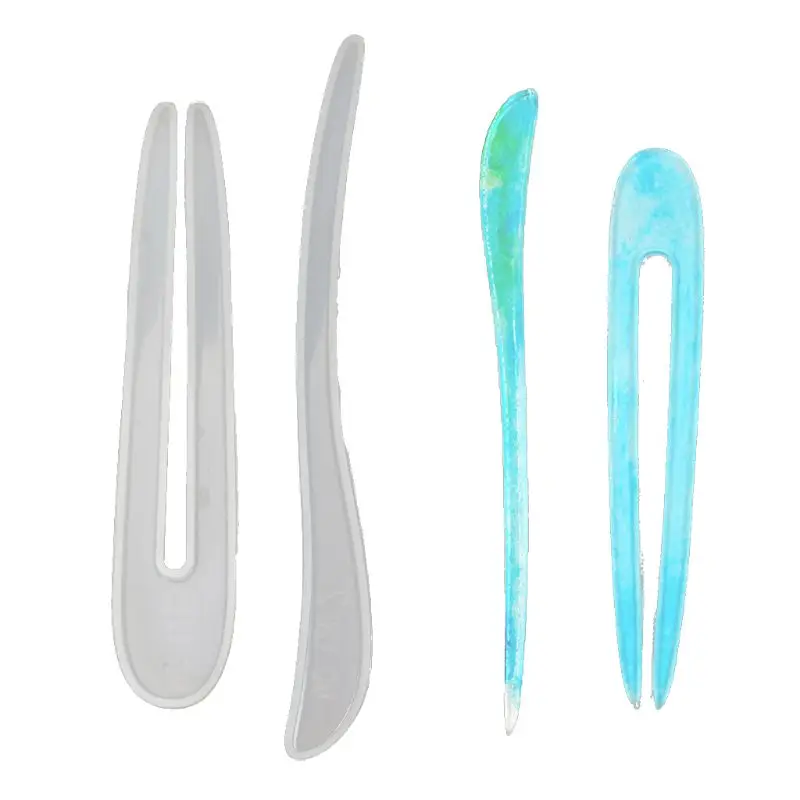 

Hairpin DIY Silicone Mold Making Hair Stick Mould Jewelry Pendant Resin Craft