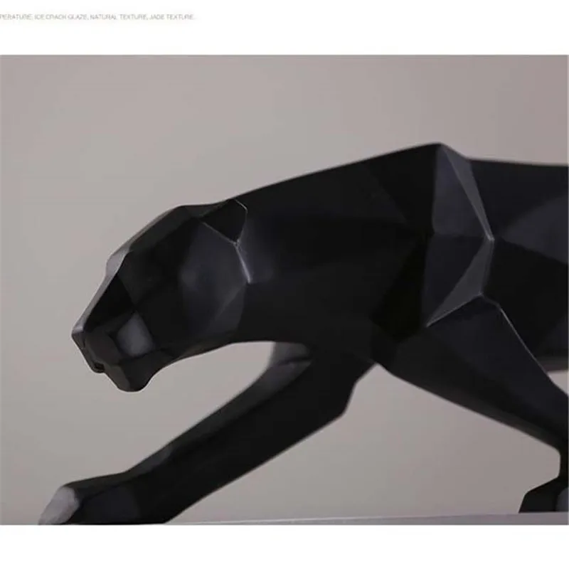 Современный абстрактный Золотой Леопард Скульптура геометрический смолы Leopard статуя диких животных подарок украшения ремесла аксессуары для дома