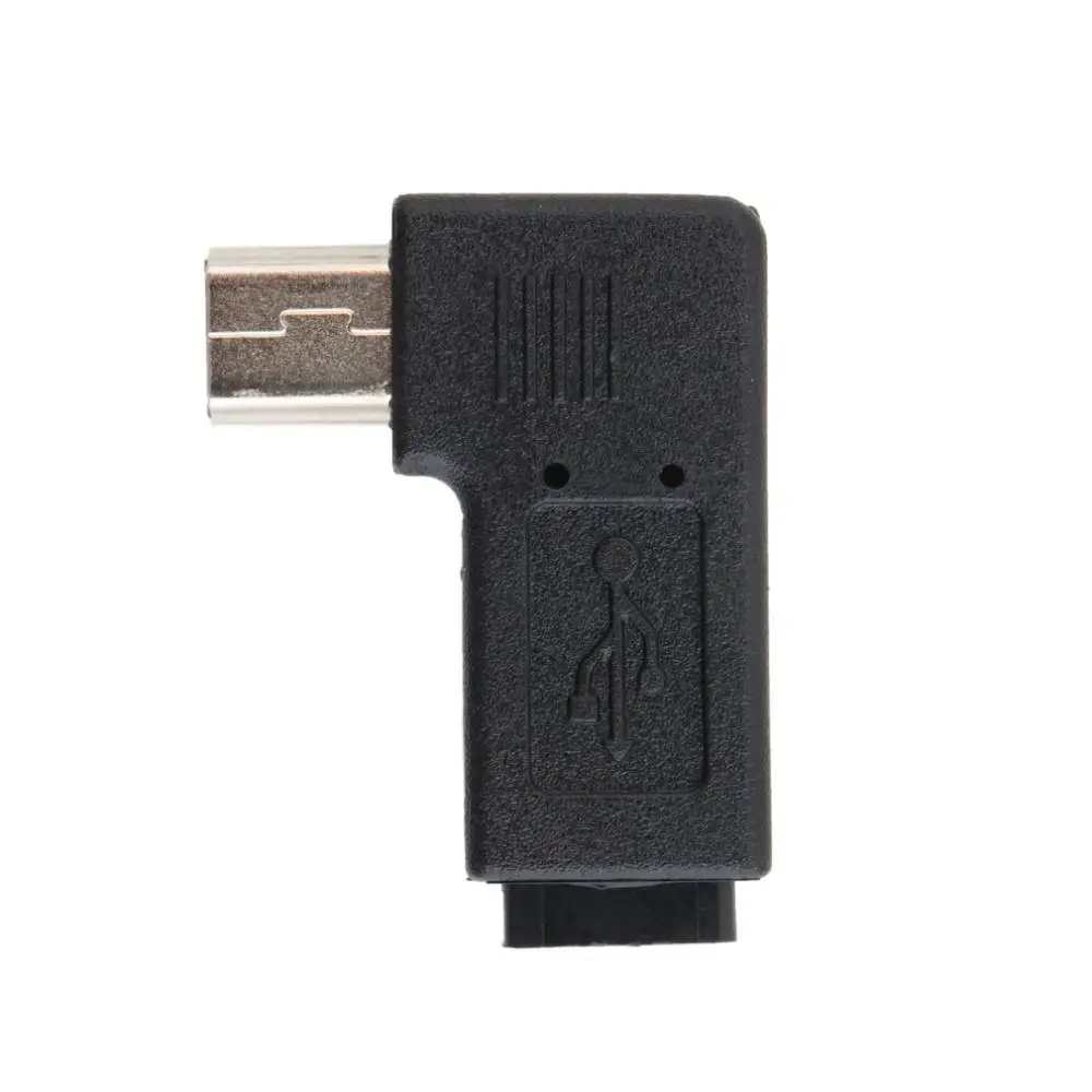 Новый женский левый Угловой USB Micro 5Pin к Mini мужской 90 градусов угол адаптер
