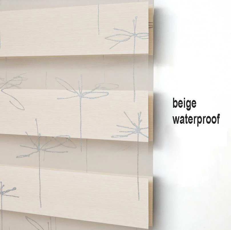 Beige print Современный Зебра ролик для жалюзи половина затемнение занавес s Полный затенение занавес для гостиной индивидуальный заказ JR1002 - Цвет: Beige print