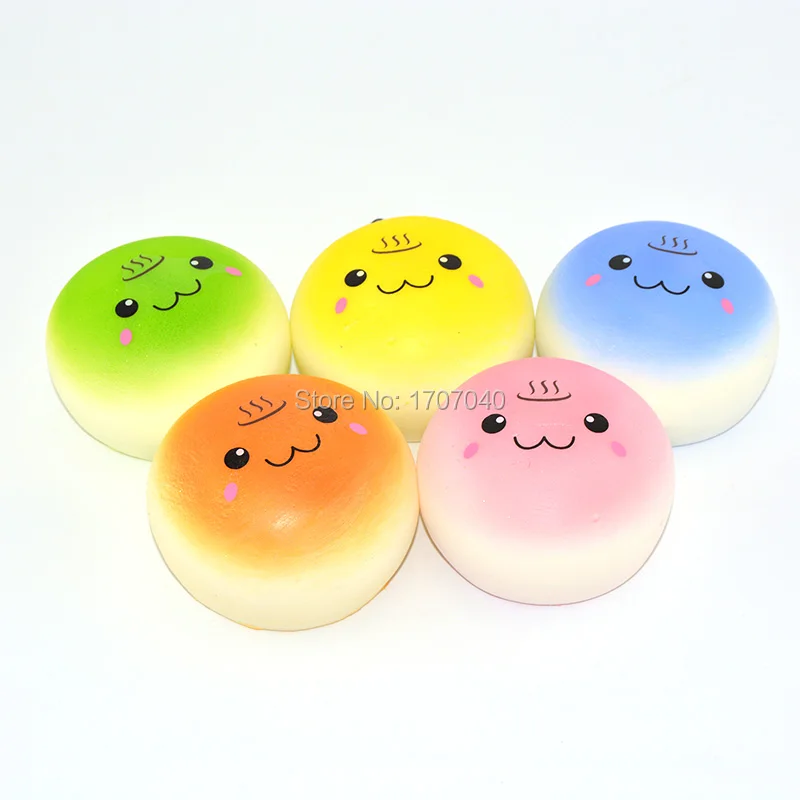 15 Шт./лот 10 см Джамбо Squishy Мягкая Каваи Onsen Смайлик Хлеб Крем Ароматические Оптовые