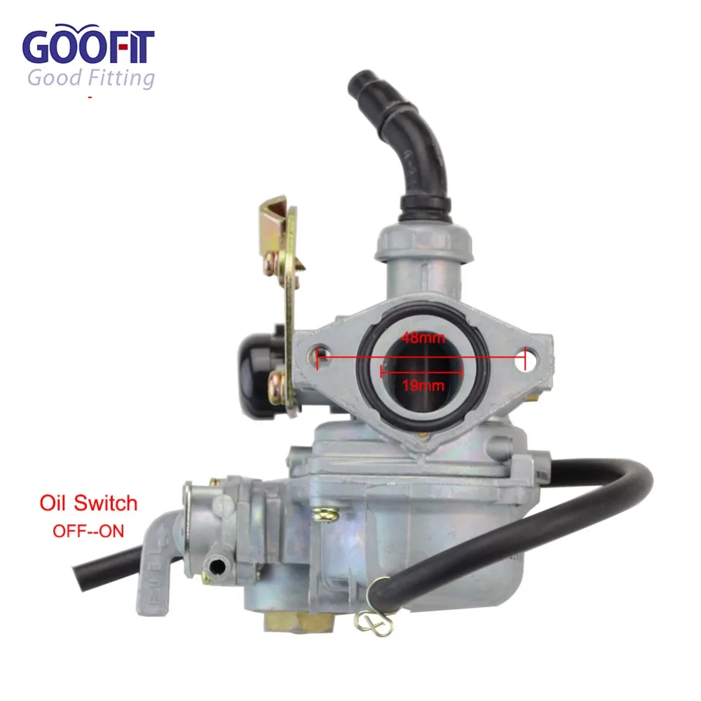 GOOFIT PZ19 19 мм Карбюратор с дроссельным кабелем для 50cc 70ccc 90cc 110cc 125cc вездеход Roketa TaoTao NST скуотер мопед N090-068-2