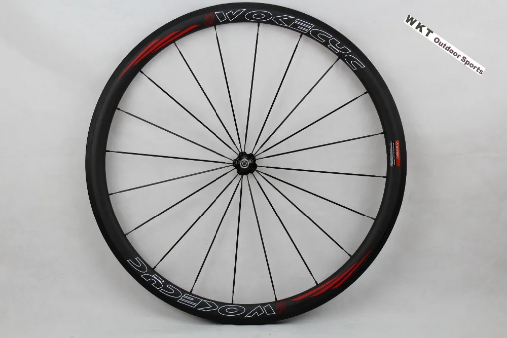 Колесная пара из углеродного волокна 38 мм глянцевое колесо 3k черного цвета novatec