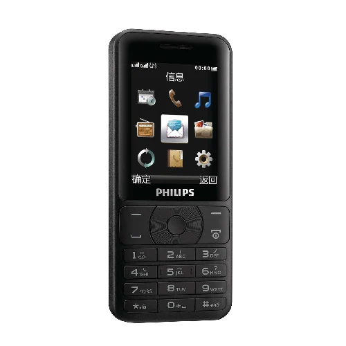 Телефон с клавиатурой Philips E180, 2,4 дюймов, 2G, GSM, 3100 мАч, батарея, две sim-карты, 240x320 P, FM радио, MP3 - Цвет: Черный