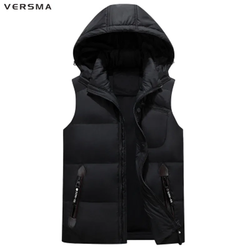 VERSMA с капюшоном Лидер продаж Брендовая мужская жилет Colete Masculino Для мужчин без