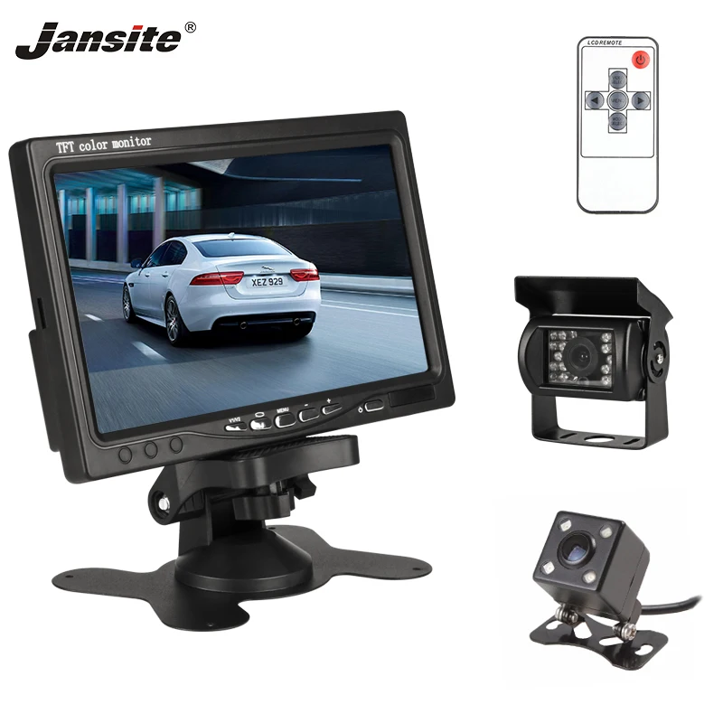 Jansite 7 &quotTFT LCD Автомобильный Монитор дисплей Водонепроницаемая резервная камера
