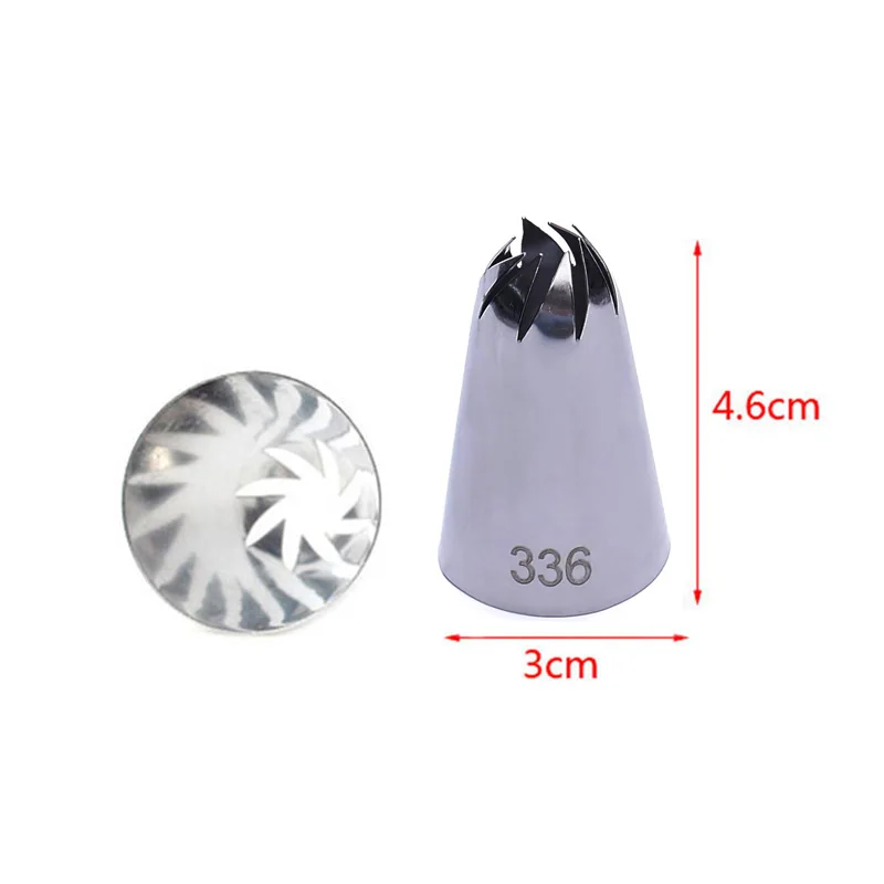 1 шт. #336 Кондитерские насадки большого размера из нержавеющей стали для украшения
