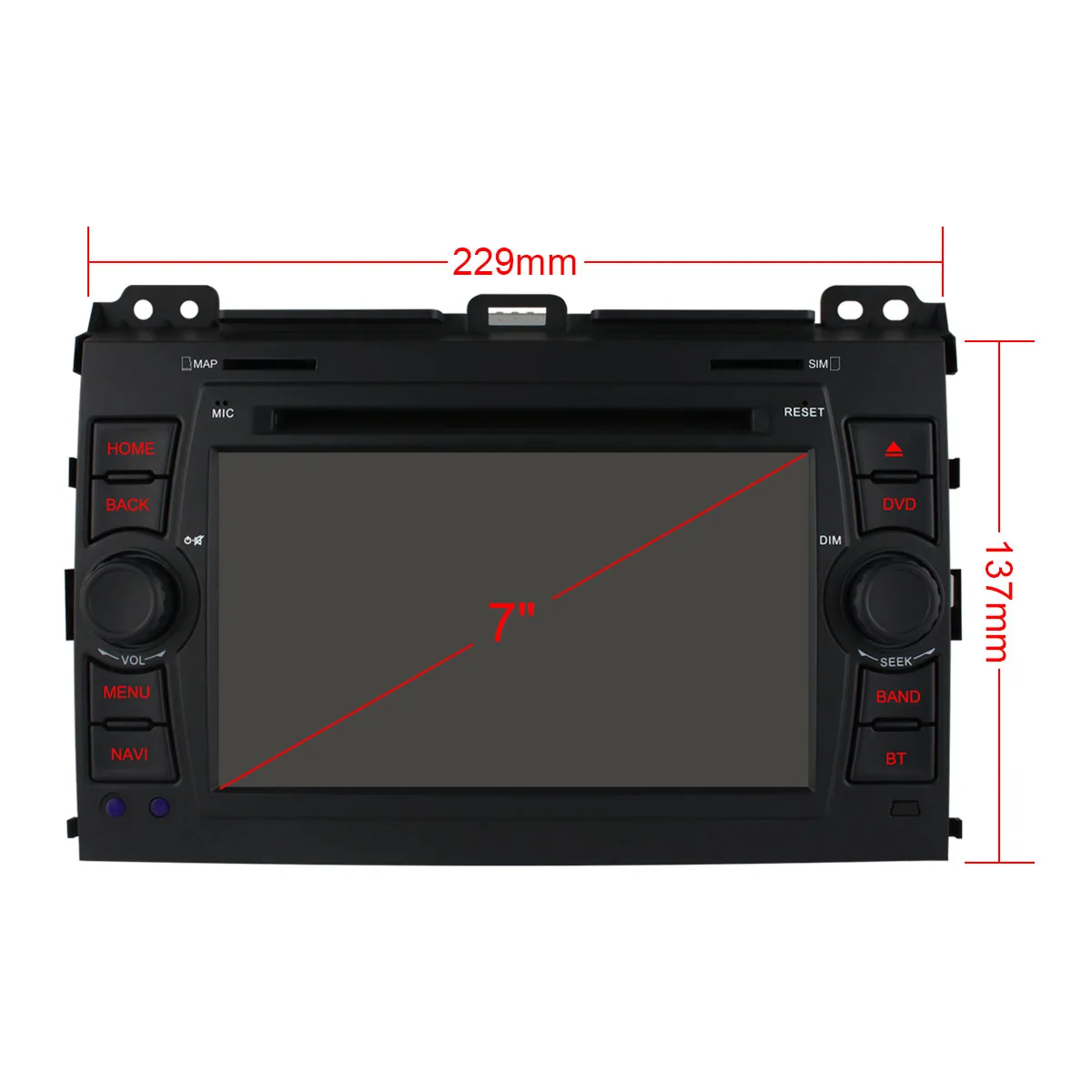Ownice C500 4 Ядра Android 6.0 Dvd плеер Автомобиля GPS для Toyota Prado Land Cruiser 120 2003 2009 BT Г Радио 2 ГБ RAM