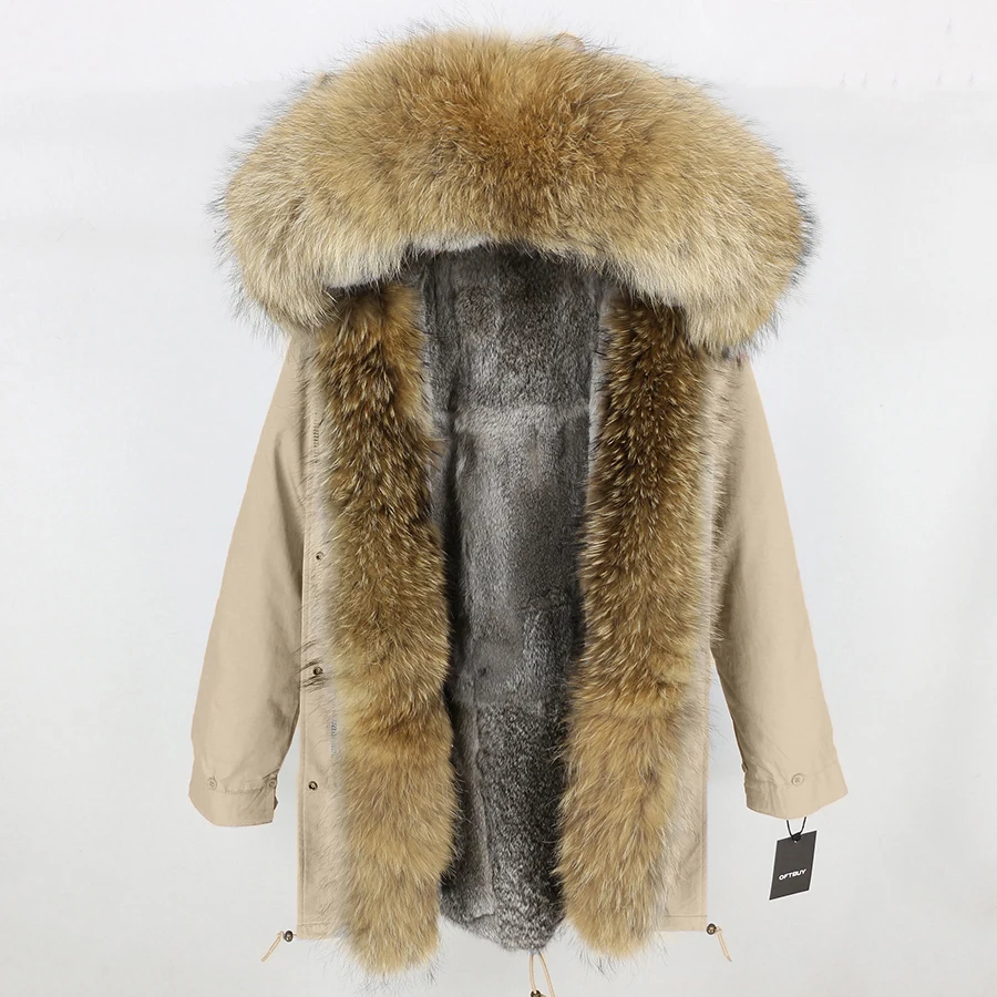 8 OFTBUY, пальто с натуральным мехом, длинная парка, зимняя куртка для женщин, воротник из натурального меха енота, капюшон, подкладка из меха серебристого кролика, уличная одежда, бренд - Цвет: 8