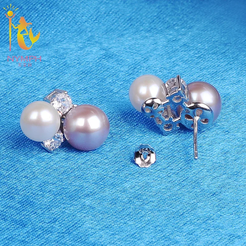 2017 Time-limited Promotion Round Classic Oorbellen [nymph] Pearl Earrings Women Genuine Natural Stud Jewelry Fine Jewelrye116 | Украшения