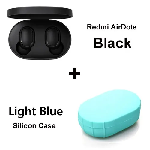 Add LBlue Case Xiaomi Redmi Airdots Xiaomi беспроводные наушники Голосовое управление Bluetooth 5,0 шумоподавление управление - Цвет: Add LBlue Case