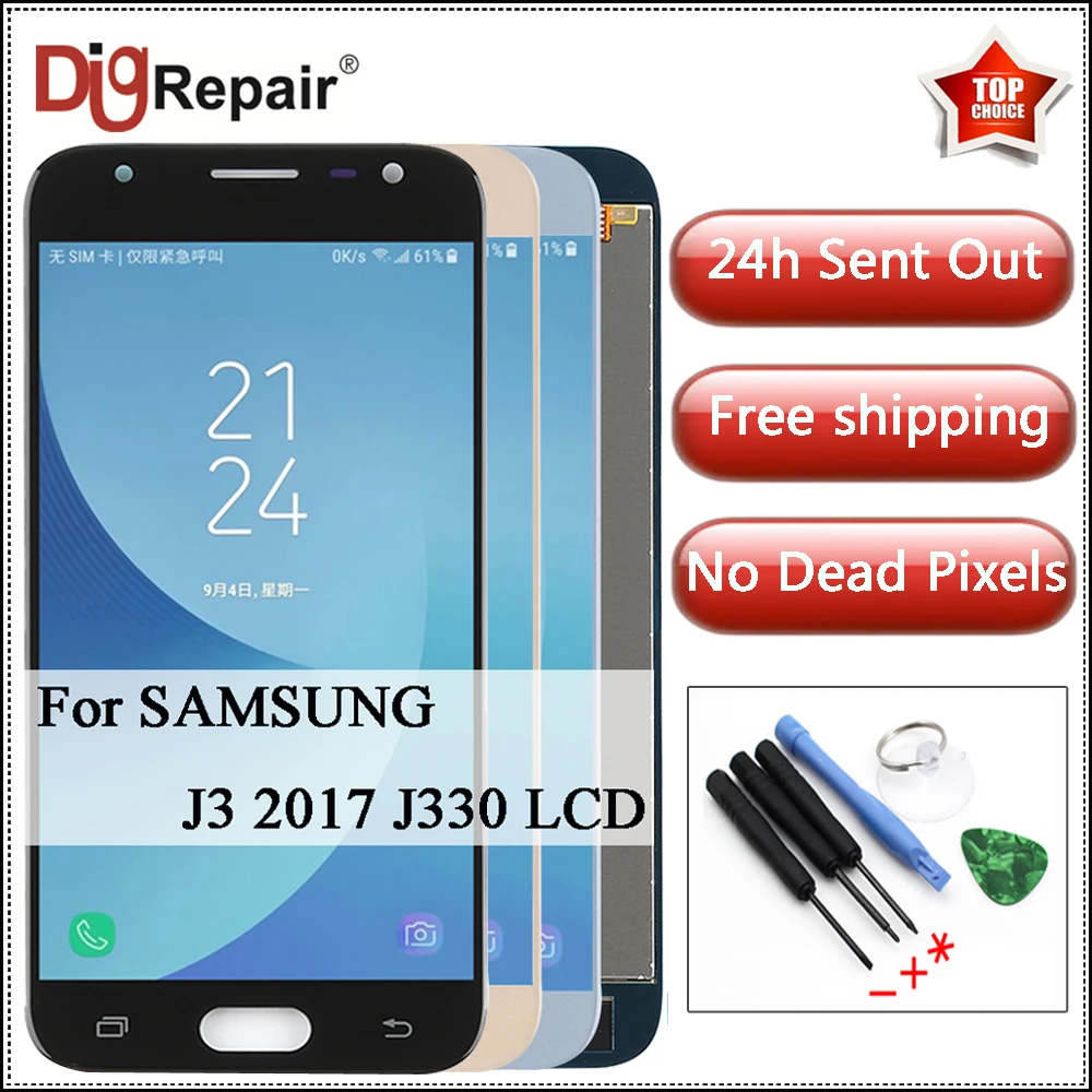 J330 lcd для samsung Galaxy J3 lcd J330 J330F J330G lcd дисплей сенсорный экран дигитайзер AAA для samsung J3 экран