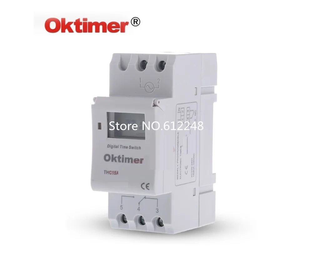

Microcomputer Electronic Programmable Digital TIMER SWITCH Relay Control 12V 110V 220V 16A Din Rail Mount THC15A