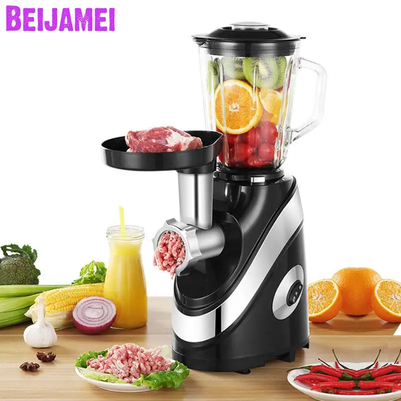

Beijamei Multifunctional meat grinder juice squeezer household electric meat minced shredded vegetables machine sausage maker