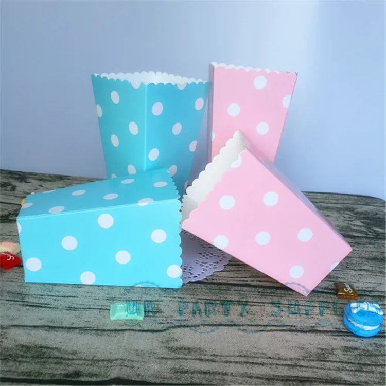 Бесплатная доставка 480 шт. Детские розовый и голубой мини-попкорн Коробки