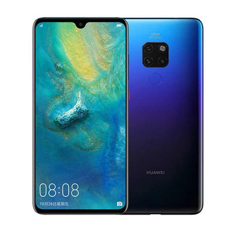 Huawei mate 20 мобильный телефон 6 53 "полный экран 4000 мАч Kirin 980 Восьмиядерный Android 9 NFC
