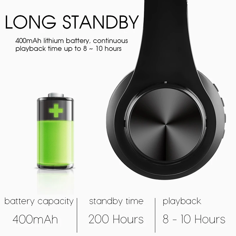 Стерео наушники с Bluetooth беспроводная гарнитура складывающаяся дышащая подсветка