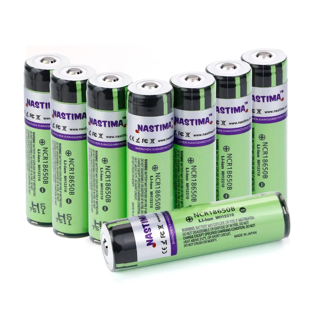 NASTIMA 8 шт. NCR18650B батарея 3 7 v 3400mAh 100% оригинальная перезаряжаемая литиевая с защитой