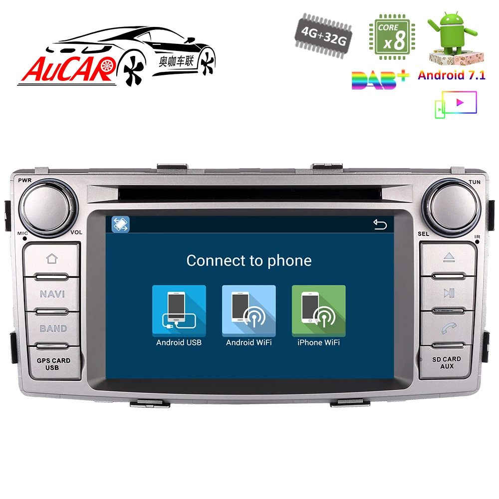 Android 6 2 &quotАвтомобильный dvd плеер для Toyota Fortuner Hilux 2012 2015 Автомобильный GPS