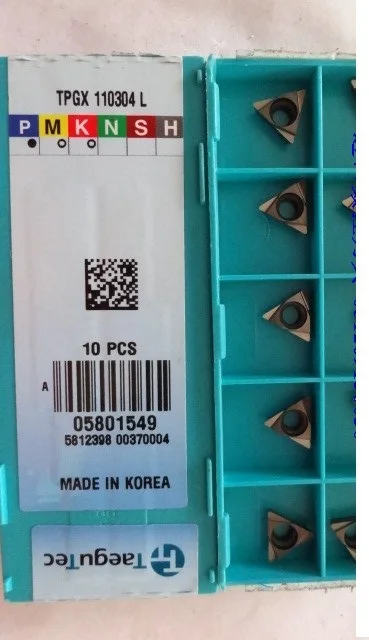Карбидные пластины Taegutec TPGX 110304 L CT3000 Cermet GRADE TPGX110304L хорошая шероховатость