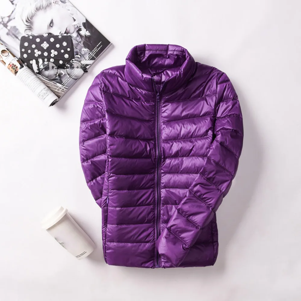 5XL 6XL 7XL Женское зимнее пальто новая мода 90% белый пуховик Сверхлегкий портативный