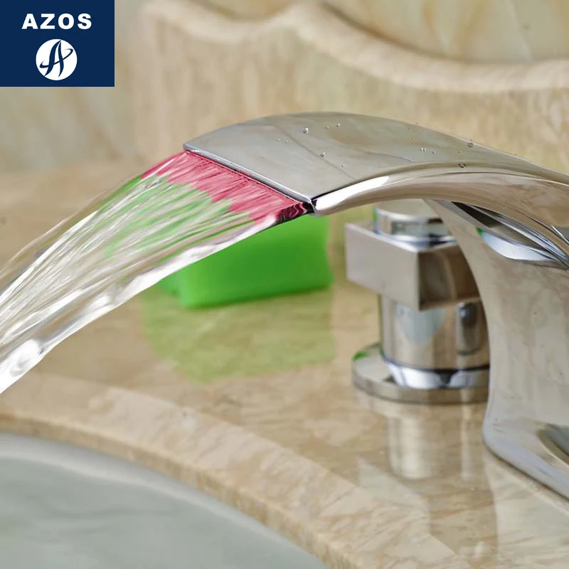 Смесители для раковины ванной комнаты на бортике Водопад смеситель горячей и