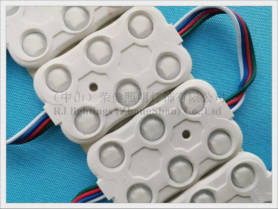 SMD 5050 RGB светодиодный модуль ввода для буква DC12V 65 мм* 40 мм* 8 мм SMD5050 6 светодиодный 1,44 Вт 120lm RGB CE