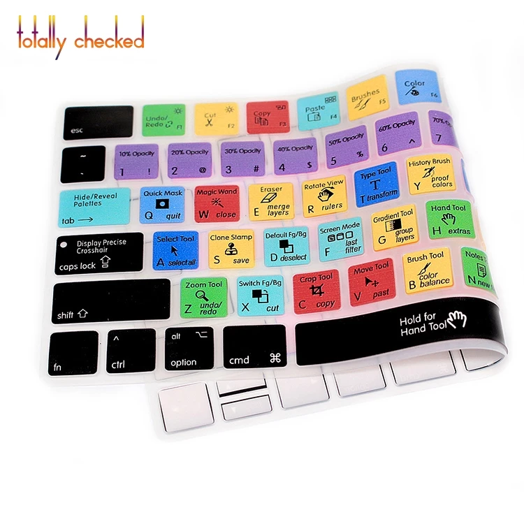 Защитная пленка для клавиатуры Adobe Photoshop PS Hotkeys силиконовая защитная Apple Magic MLA22B/A US