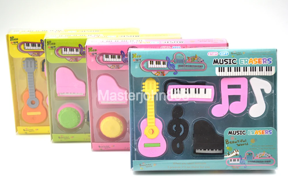 

Music Piano Treble Clef Guitar Drum Book Note Paper Pencil Rubber Eraser For Student Music Staff Musician Song Writer